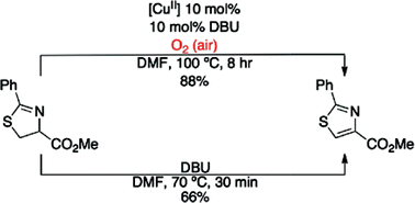 Copper Catalyzed Oxidation of Azolines to Azoles
