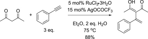 A Ruthenium-Catalyzed Coupling of Alkynes with 1,3-Diketone